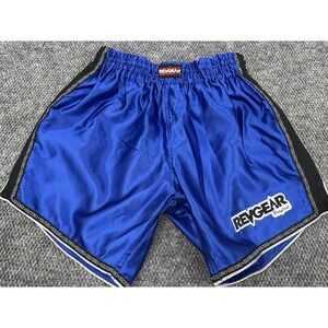 Revgear XXL  Muay Tai Shorts MMA Kick Boxing Satin Blue Training Martial Arts